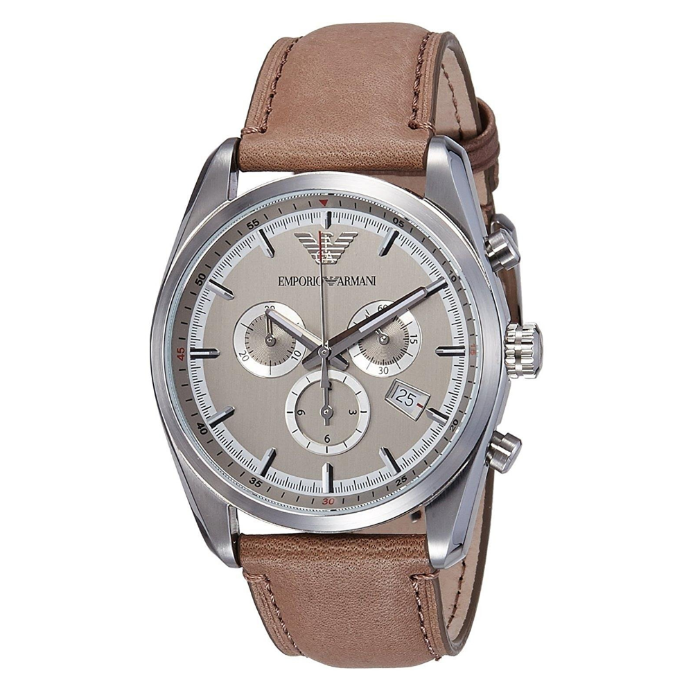 Relógio Homem Emporio Armani cronógrafo creme