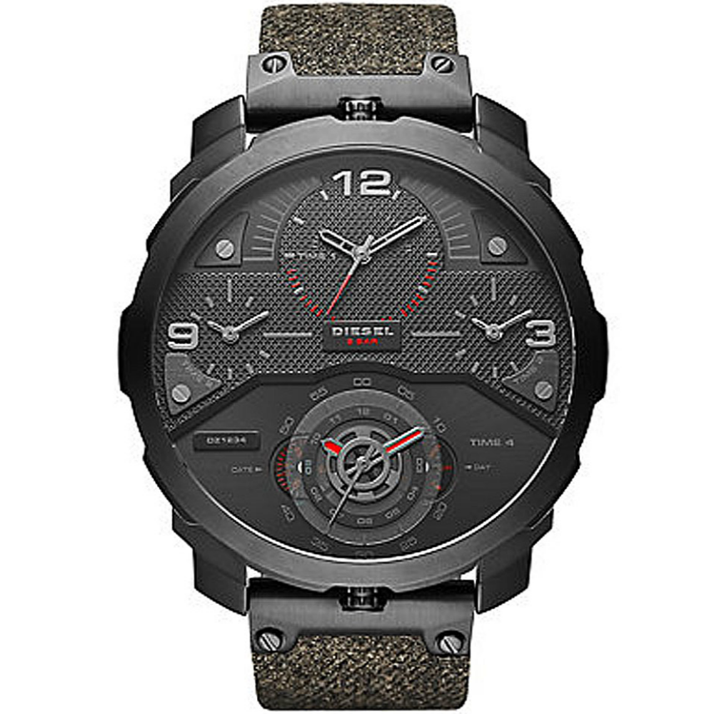Relógio Homem Diesel Machinus Preto com 4 fusos horários