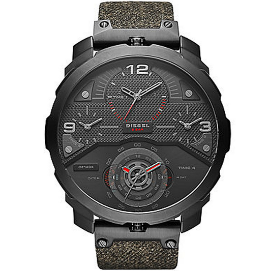 Relógio Homem Diesel Machinus Preto com 4 fusos horários