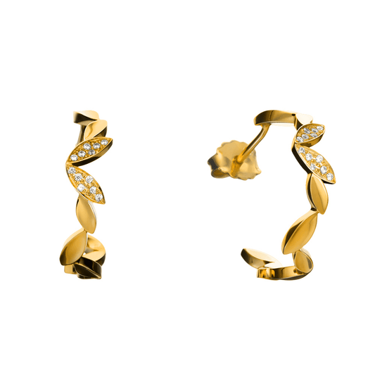 Brincos Carlton Jewelerry em Ouro Amarelo 18k com Diamantes