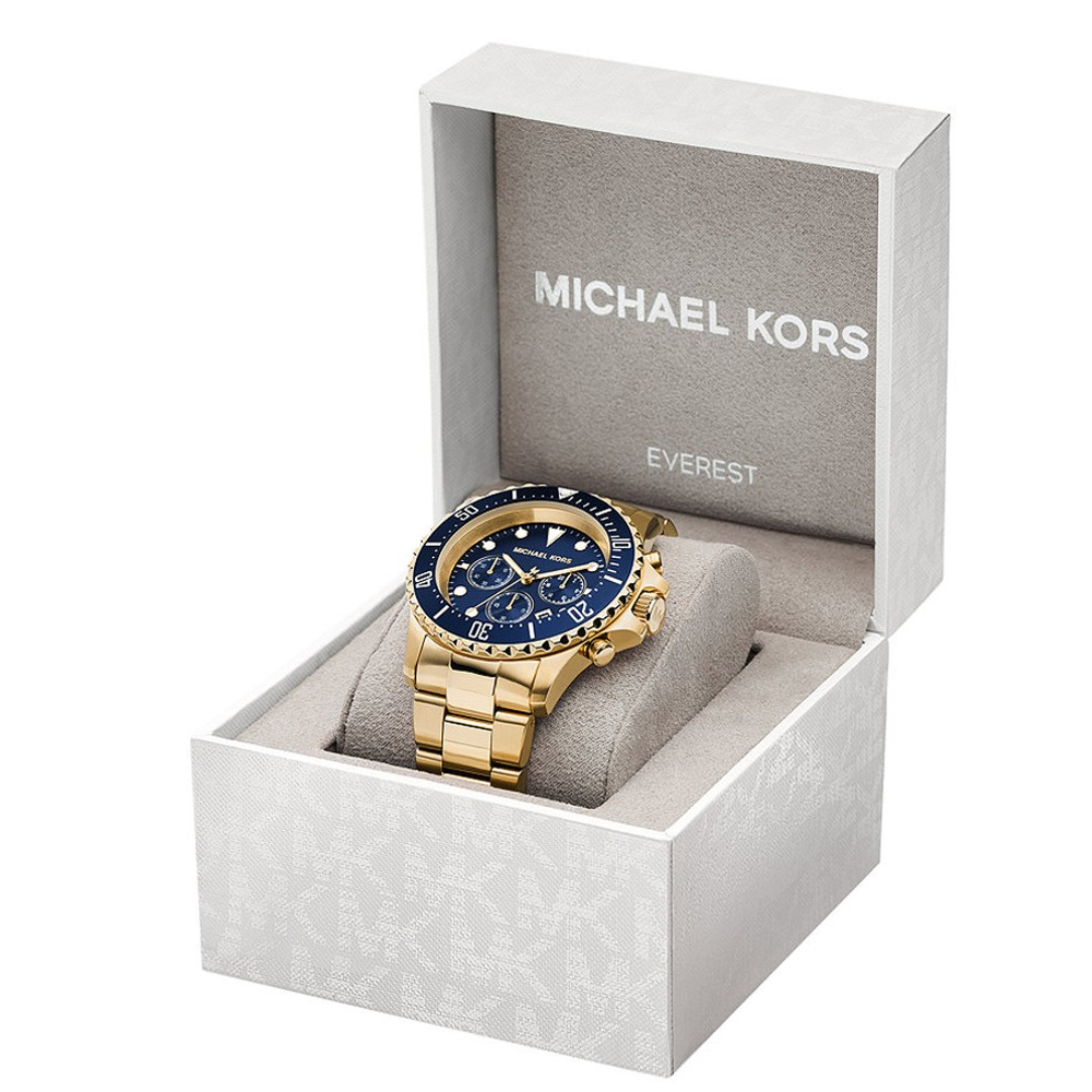 RELÓGIO MICHAEL KORS DOURADO MOSTRADOR AZUL