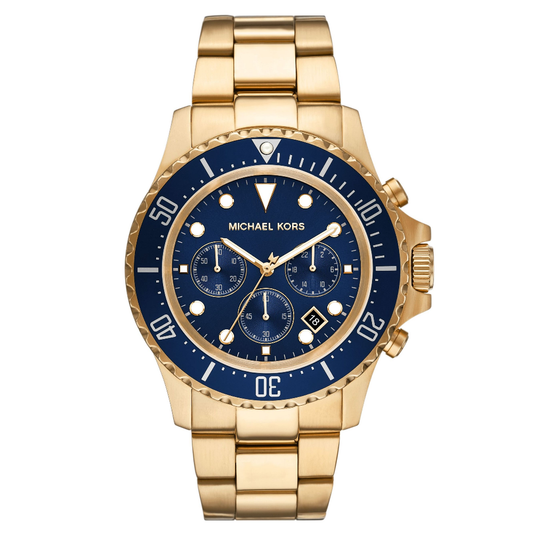 RELÓGIO MICHAEL KORS DOURADO MOSTRADOR AZUL