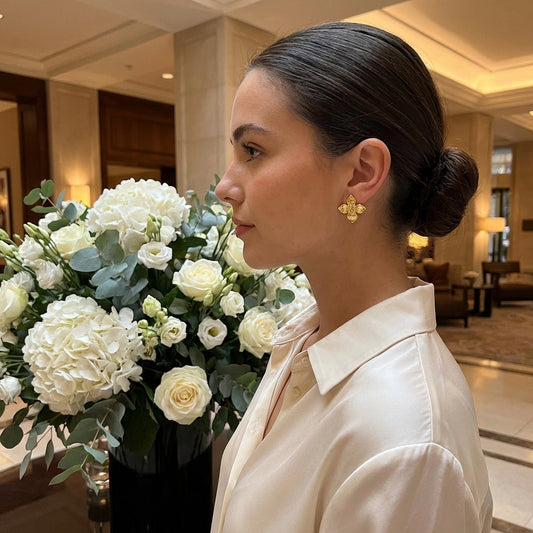 BRINCO EM PRATA 925 FLOR