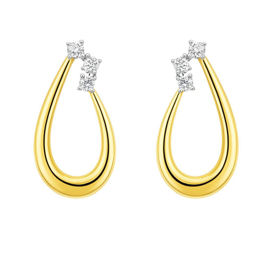 BRINCOS EM PRATA 925 COM ZIRCONIAS