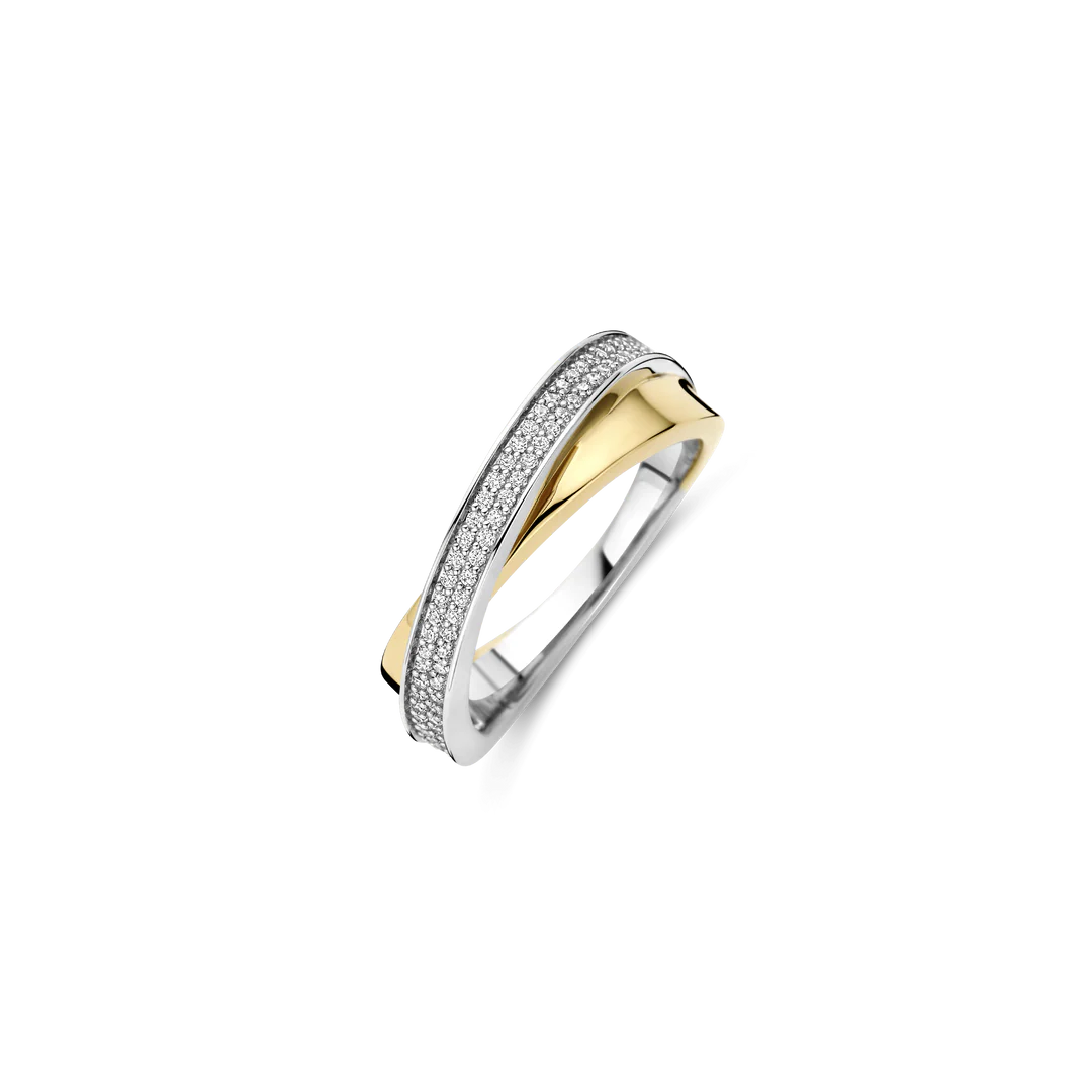 ANEL TI SENTO EM PRATA 925% COM ZIRCÓNIAS