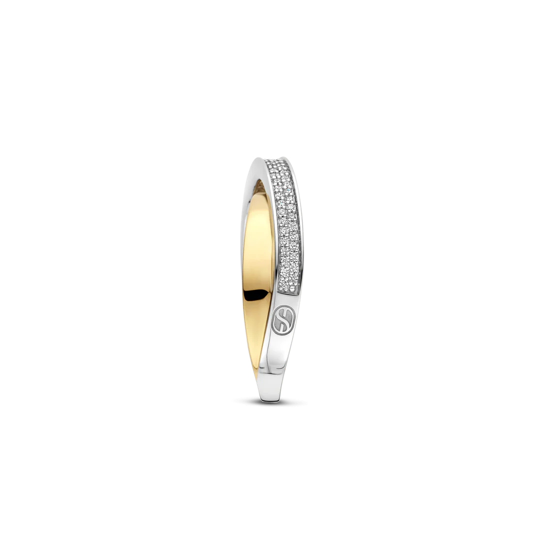 ANEL TI SENTO EM PRATA 925% COM ZIRCÓNIAS