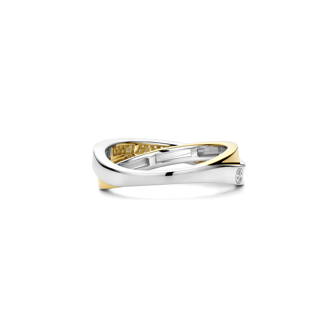 ANEL TI SENTO EM PRATA 925% COM ZIRCÓNIAS