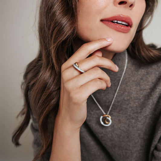 ANEL TI SENTO EM PRATA 925% COM ZIRCÓNIAS