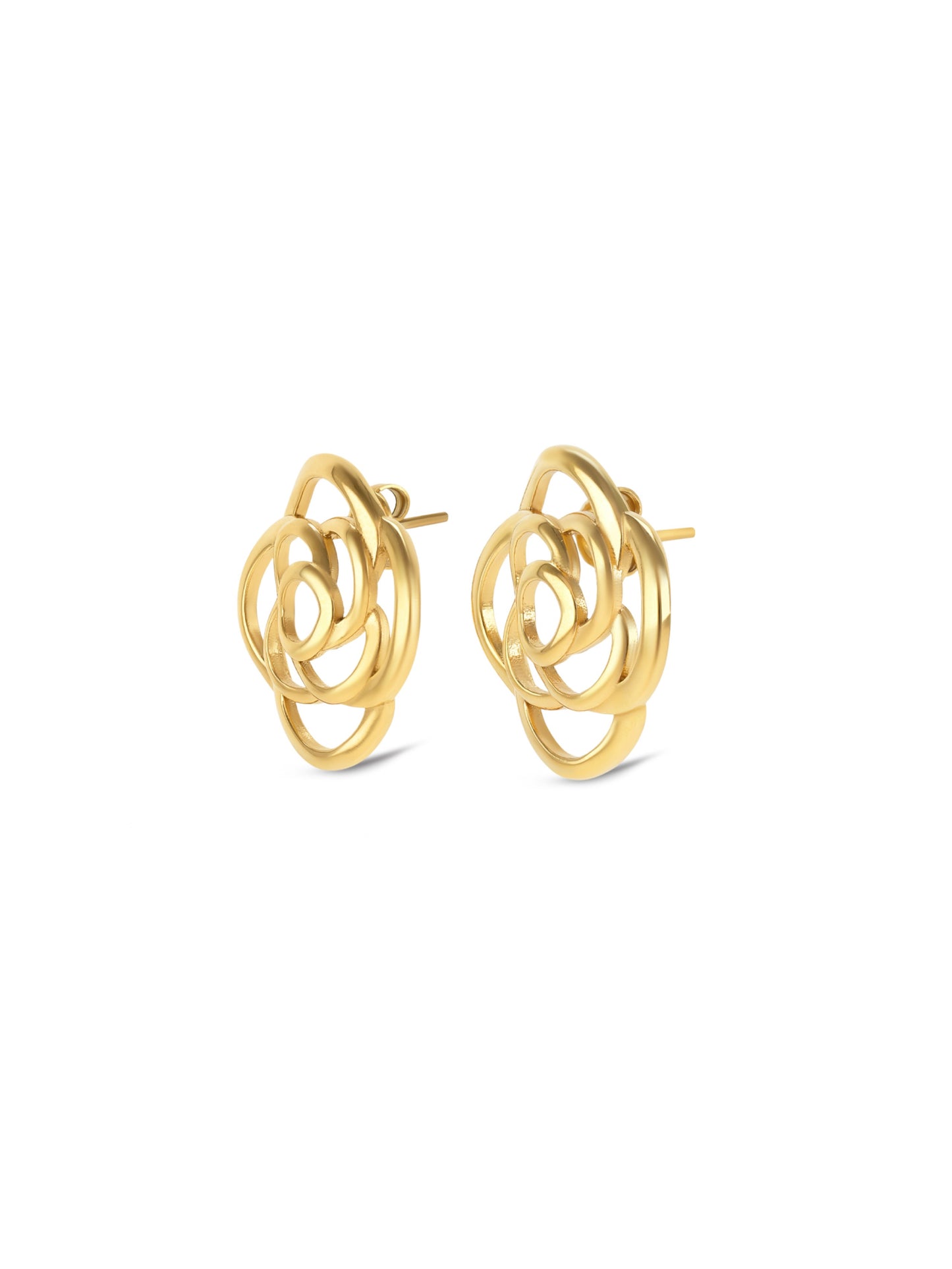 BRINCOS ONE SENHORA ROSE BLOSSOM GOLD