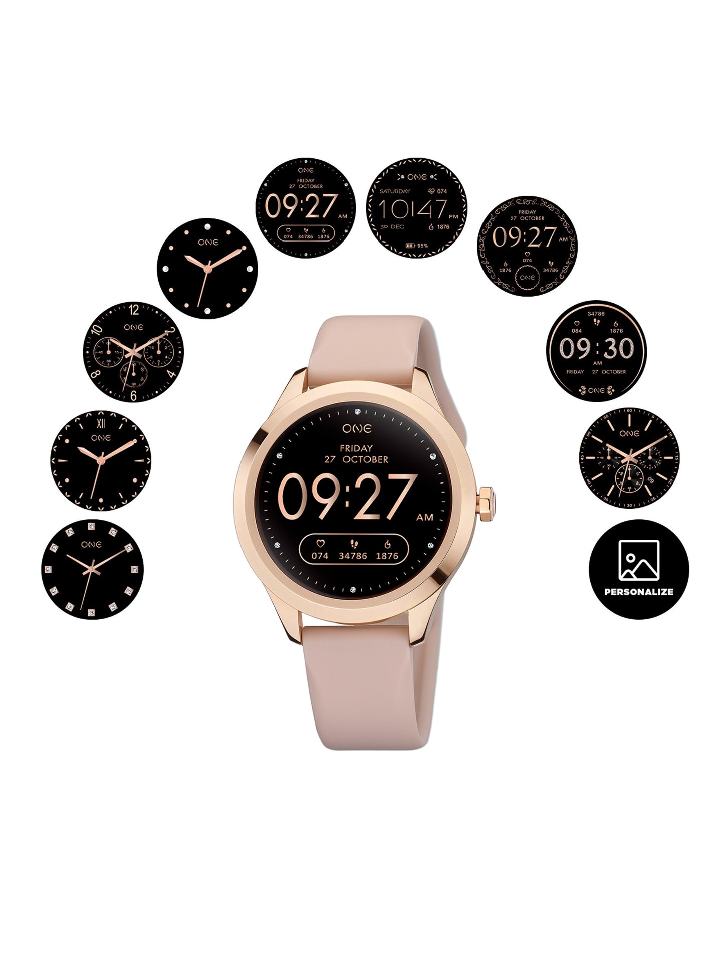 SMARTWATCH ONE MINI ROSE GOLD SILICONE