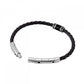 PULSEIRA POLICE AÇO E PELE PRETA