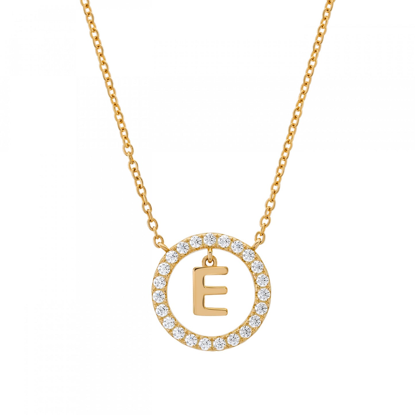 COLAR UNIKE EM PRATA 925% LETRA E