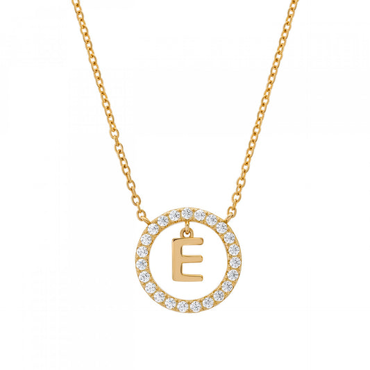 COLAR UNIKE EM PRATA 925% LETRA E