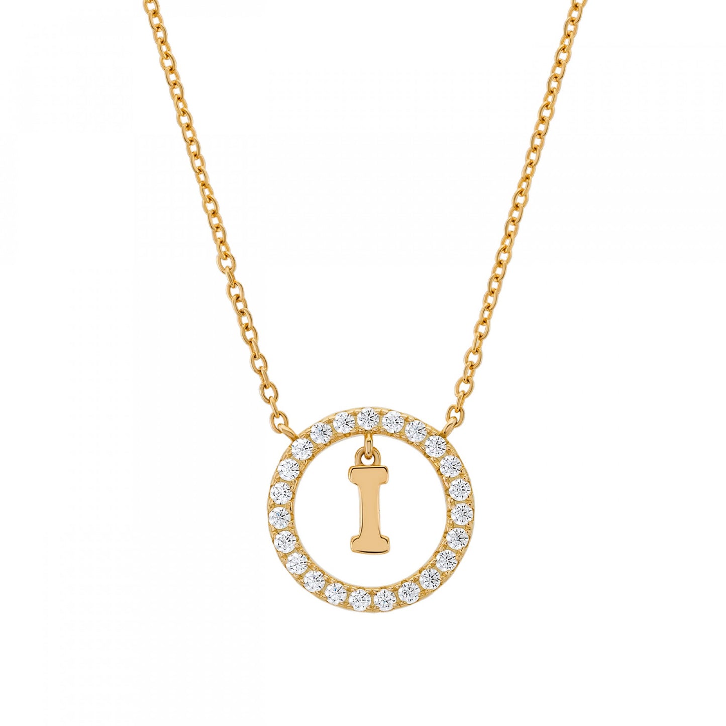 COLAR UNIKE EM PRATA 925% LETRA I