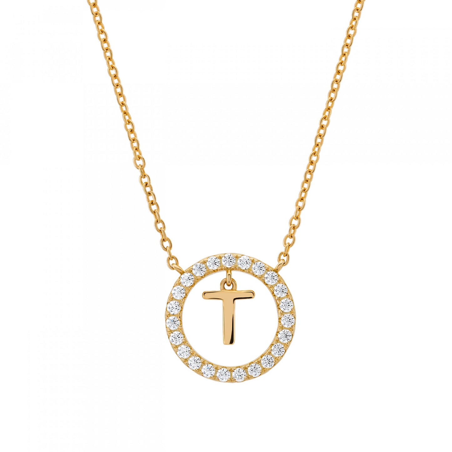 COLAR UNIKE EM PRATA 925% LETRA T