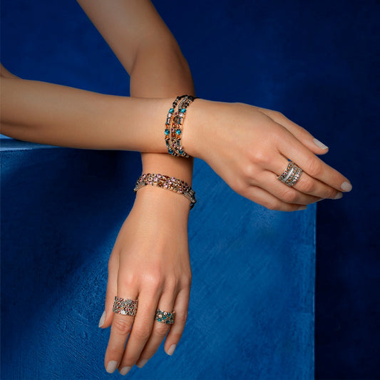 PULSEIRA TASHI ISTAMBUL TERRACOTA EM PRATA 925