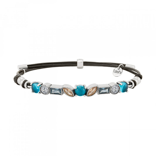 PULSEIRA TASHI ISTAMBUL AZUL EM PRATA 925