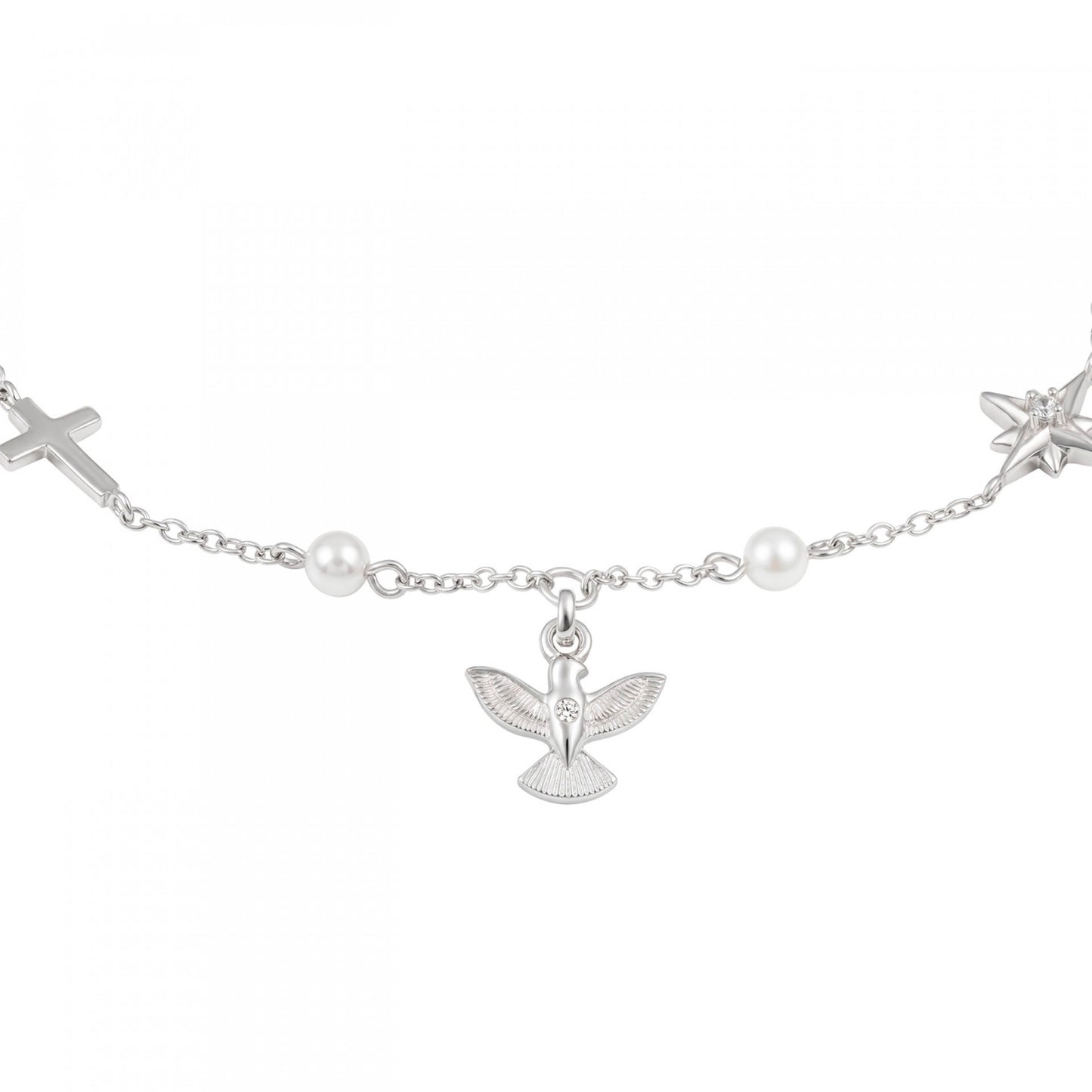 PULSEIRA UNIKE EM PRATA 925 HOPE ESPIRITO SANTO COM PEROLAS