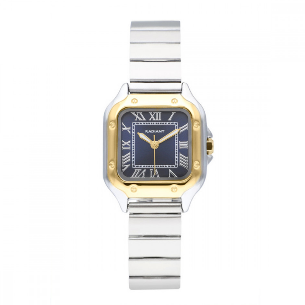 RELÓGIO RADIANT MULHER CHRIS BICOLOR MOSTRADOR AZUL