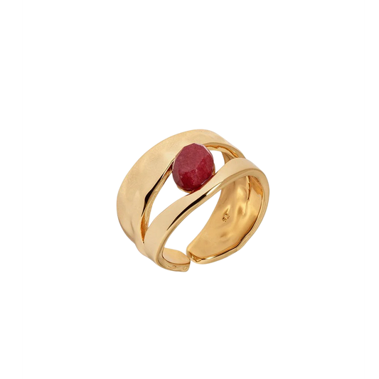 ANEL VIDAL & VIDAL EM BRONZE COM BANHO DE OURO 18K