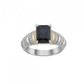 ANEL TASHI EM PRATA 925 E OURO 375 COTE D'AZUR AZUL SAFIRA   T16