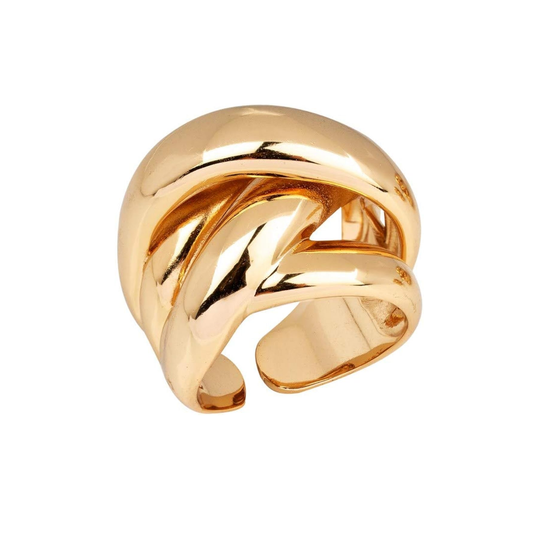 ANEL VIDAL & VIDAL EM BRONZE BANHADO A OURO 18KT