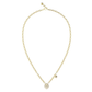 FIO GUESS EM AÇO DOURADO CORAÇÃO COM ZIRCÓNIAS