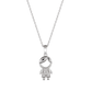 COLAR UNIKE MEANINGFUL BOY EM PRATA 925% COM ZIRCÓNIAS "UK.CL.1110.0002"