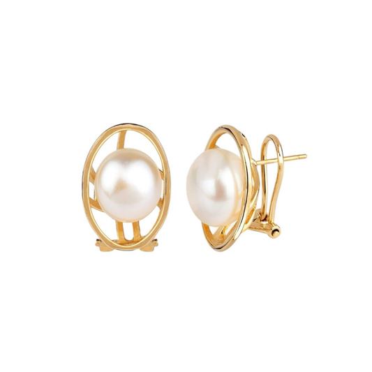 BRINCOS VIDAL & VIDAL EM BRONZE BANHADO A OURO 18 KT