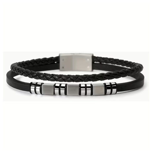 PULSEIRA 2JEWELS EM AÇO E PELE