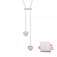 FIO UNIKE EM PRATA 925% TWO HEARTS SILVER