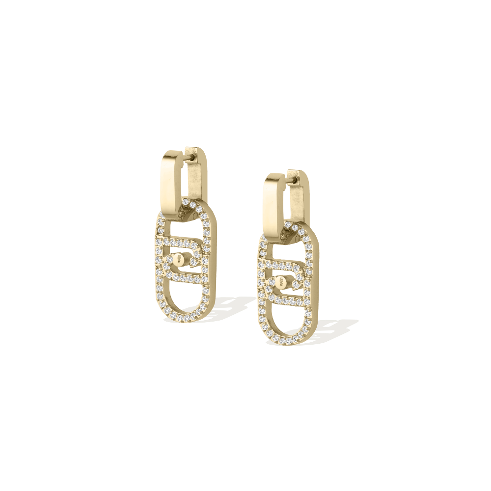 BRINCOS LIU JO EM AÇO COM CRISTAIS LJ2810