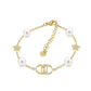 PULSEIRA LIU JO EM AÇO DOURADO COM PÉROLAS