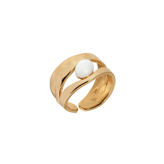 ANEL VIDAL & VIDAL EM BRONZE COM BANHO DE OURO 18K