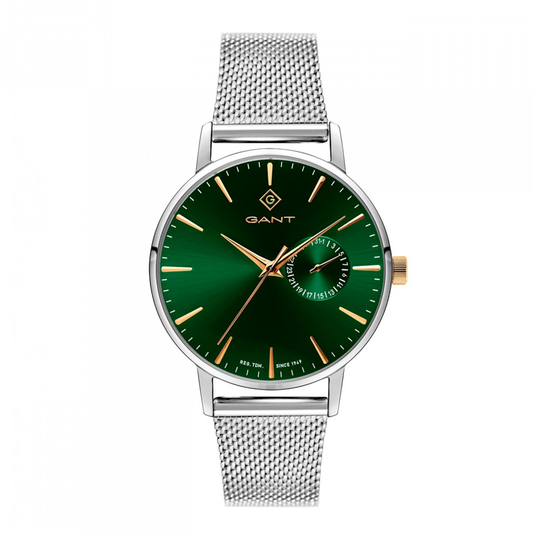 RELÓGIO GANT PARK HILL 38 VERDE MILANESA PRATEADO