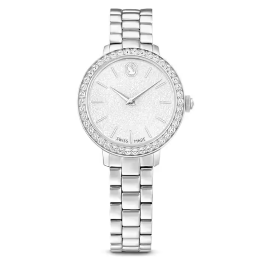 Relógio Swarovski Matrix 3-link Fabrico suíço, Pulseira de metal, Prata, Aço inoxidável