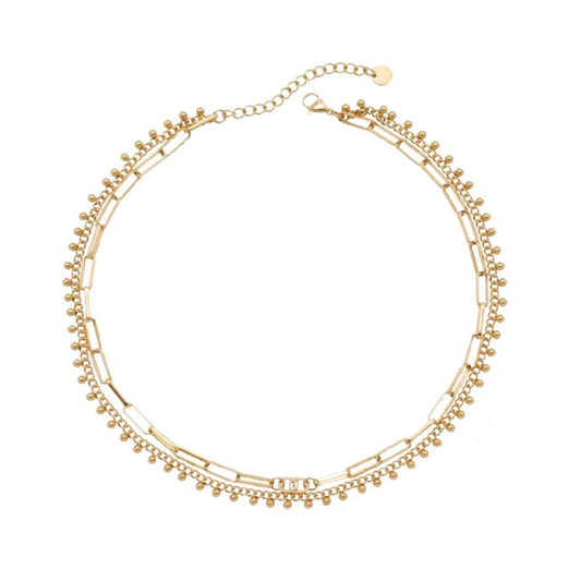 COLAR LIU JO EM AÇO DOURADO