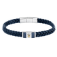 PULSEIRA MASERATI EM AÇO E PELE AZUL "JM4249IK03"