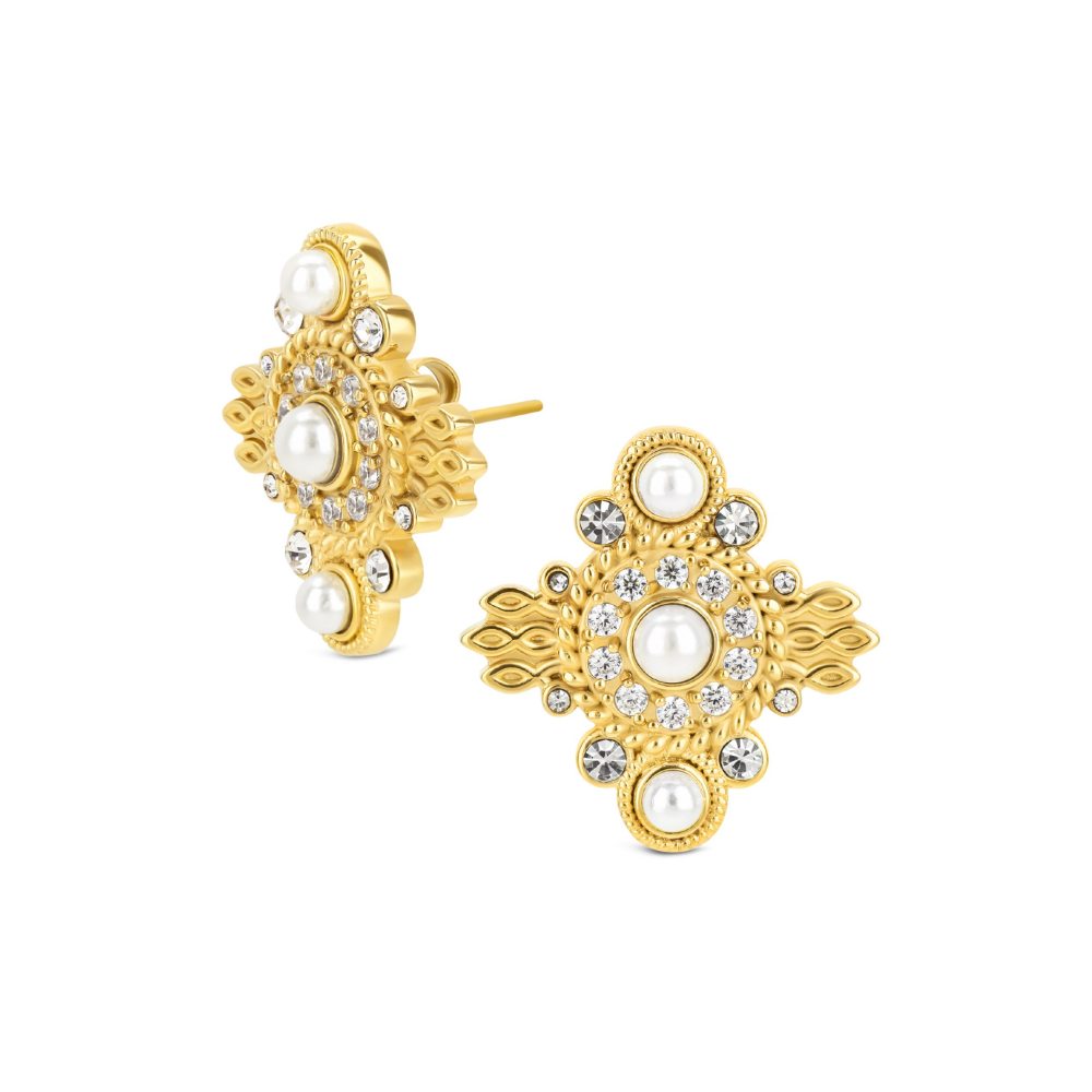 BRINCOS ONE SENHORA OPHELIA BLOSSO GOLD