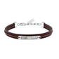 PULSEIRA MASERATI E AÇO E PELE CASTANHO