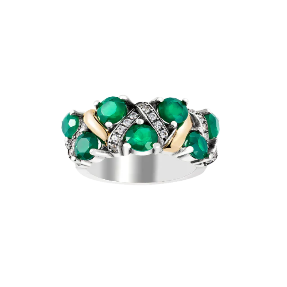 ANEL TASHI EM PRATA 925% E OURO 375 T18