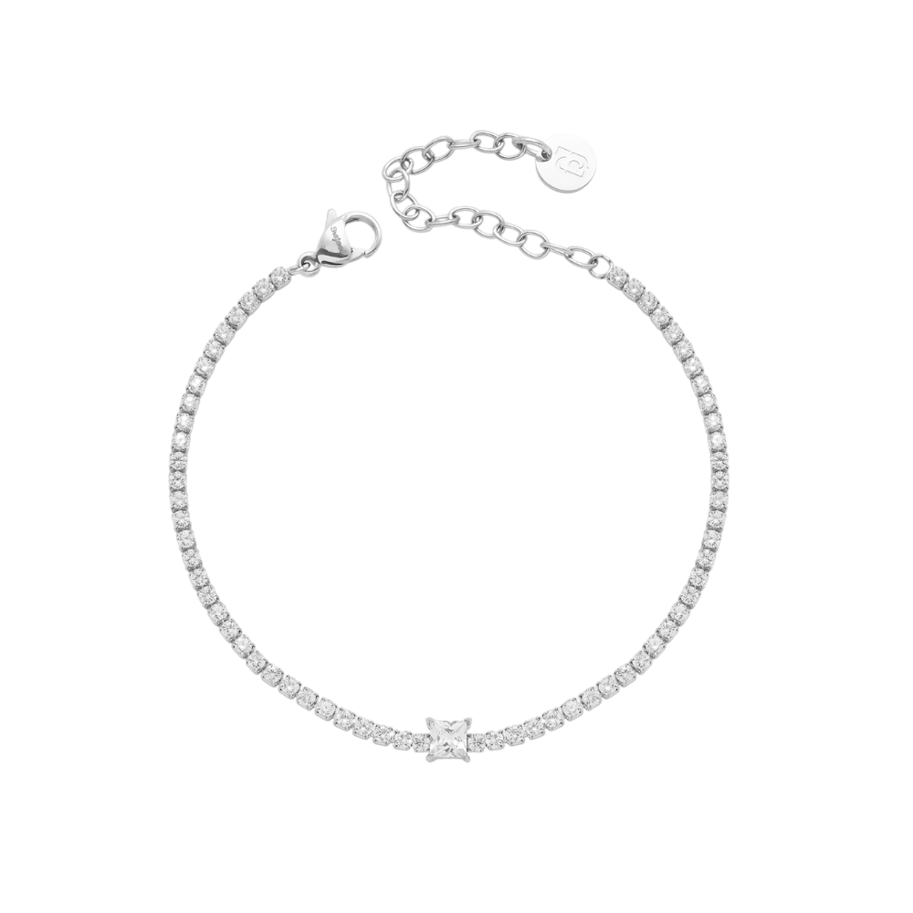 PULSEIRA LIU JO EM AÇO PRATEADO COM ZIRCÓNIAS