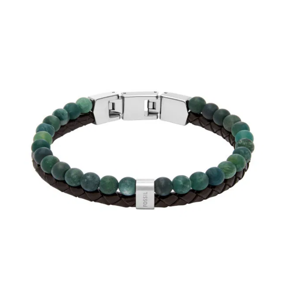 PULSEIA FOSSIL EM AÇO E PELE VERDE