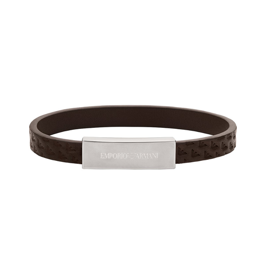 PULSEIRA EMPORIO ARMANI EM AÇO E PELE