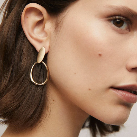 BRINCOS VIDAL & VIDAL EM BRONZE COM BANHO DE OURO 18K