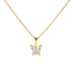 COLAR ONE SENHORA BUTTERFLY CRYSTAL GOLD