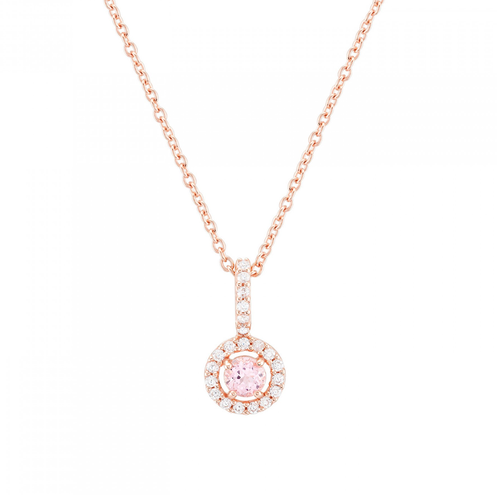 COLAR UNIKE EM PRATA 925% LOVE IN ROSE SOLITAIRE