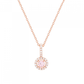 COLAR UNIKE EM PRATA 925% LOVE IN ROSE SOLITAIRE