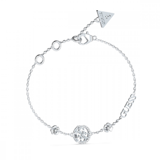 PULSEIRA GUESS EM AÇO PRATEADO COM ZIRCÓNIAS