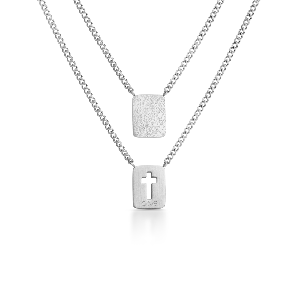 COLAR ESCAPULÁRIO ONE MEN FAITH STEEL